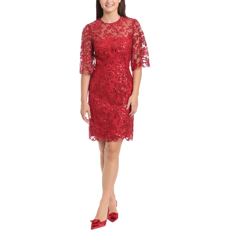 Maggy London Womens Floral Sequin Cocktail and Party Dress Tunics Top rated
