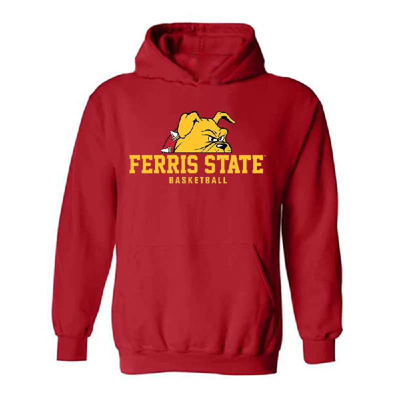 Ferris State - NCAA Women's Basketball : Mia Riley - Classic Shersey Hooded Sweatshirt Hoodie with Hem Drawcord Adjustable Customizable