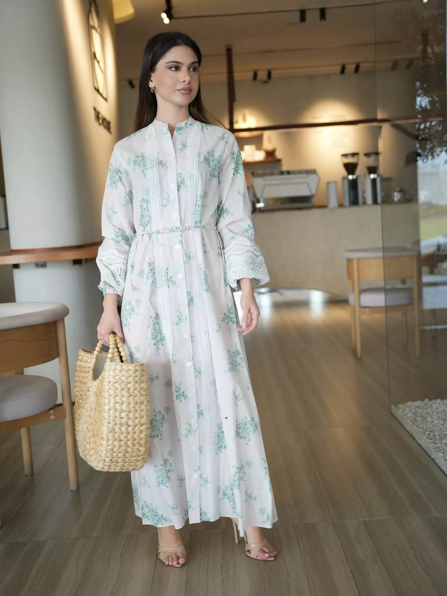 Diara Lace Long Dress Tunics Luxurious premium