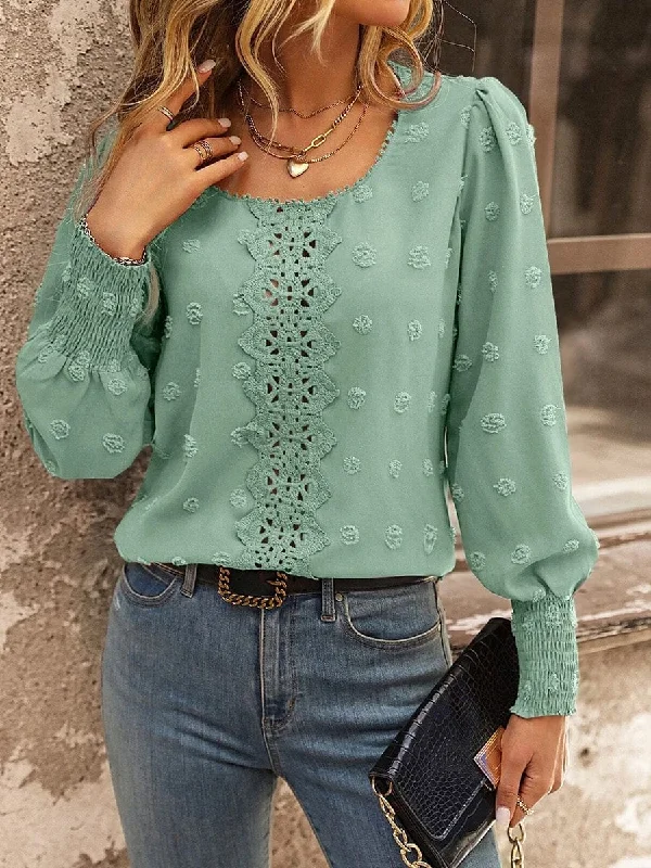 Solid Color Pleated Button V Neck Long Sleeved Hoodie Hoodie with Slit Hem Functional Movement
