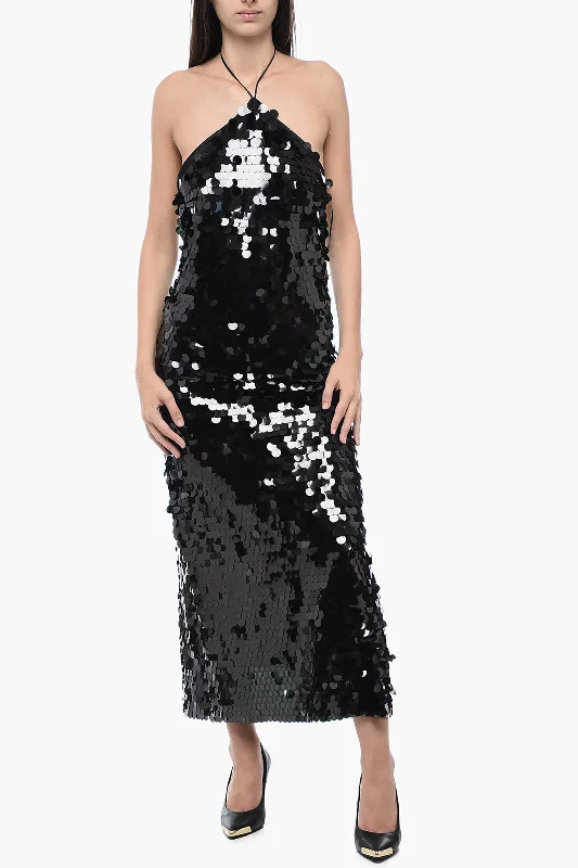 Rotate Maxi Slip Dress with Sequins Tunics Cozy comfortable