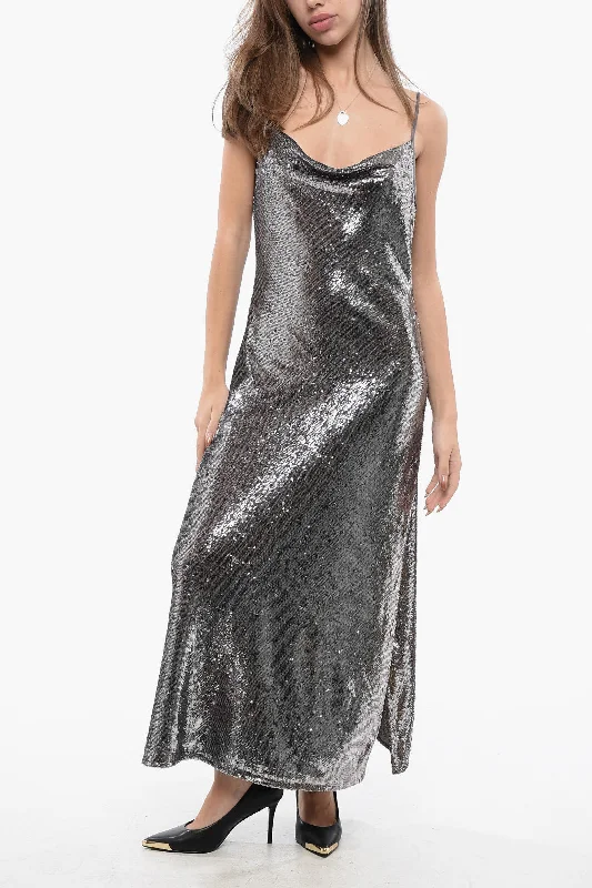 AllSaints Sequined HADLEY Slip Dress Tunics Bridal satin