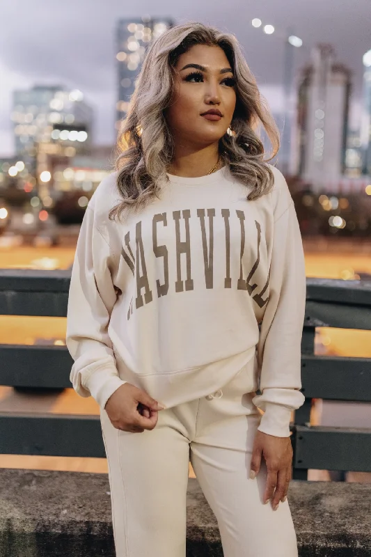 Ultra Soft Luxe Sweatshirt [Taupe] Hooded Sweatshirt Casual Wear Street Style