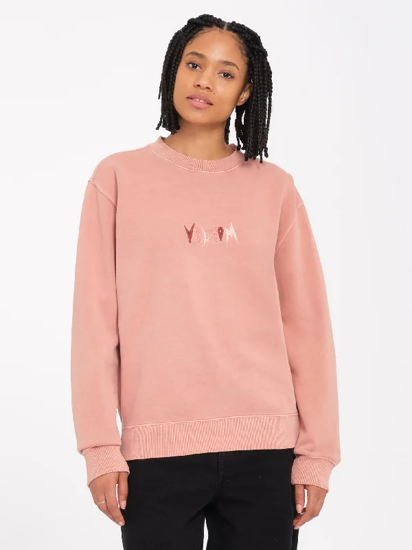 Spikstone Sweatshirt - Mauve Rose Hoodie with Snap Buttons Easy Quick