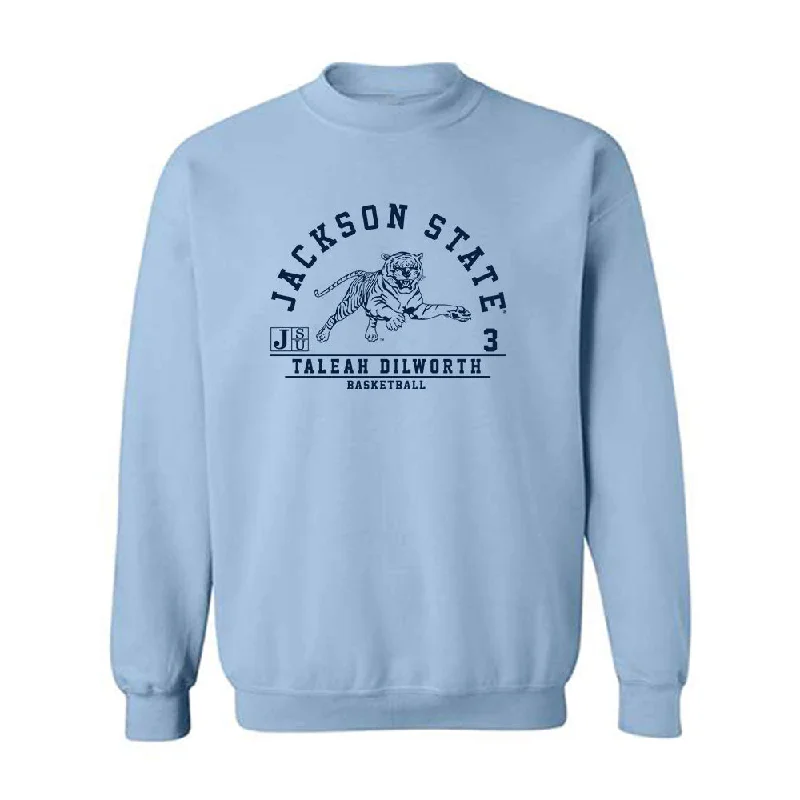Jackson State - NCAA Women's Basketball : Taleah Dilworth - Classic Fashion Shersey Crewneck Sweatshirt Hoodie with Elastic Waist Stretchable Comfortable