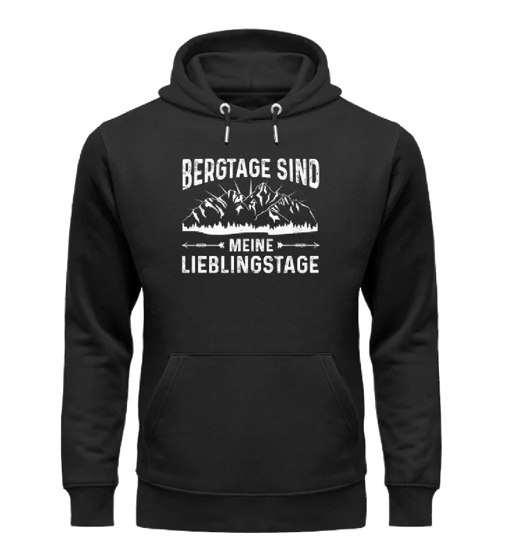 Bergtage - Lieblingstage - Unisex Premium Organic Hoodie Hoodie with Print Artistic Unique
