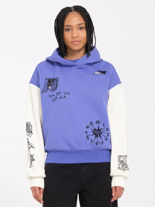 Keutchi Hoodie - Ballpoint Blue Hoodie with Double Zipper Versatile Adjustable