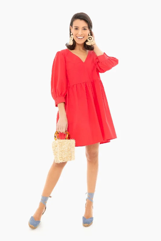 Red Lizzie Dress empire Waist empire