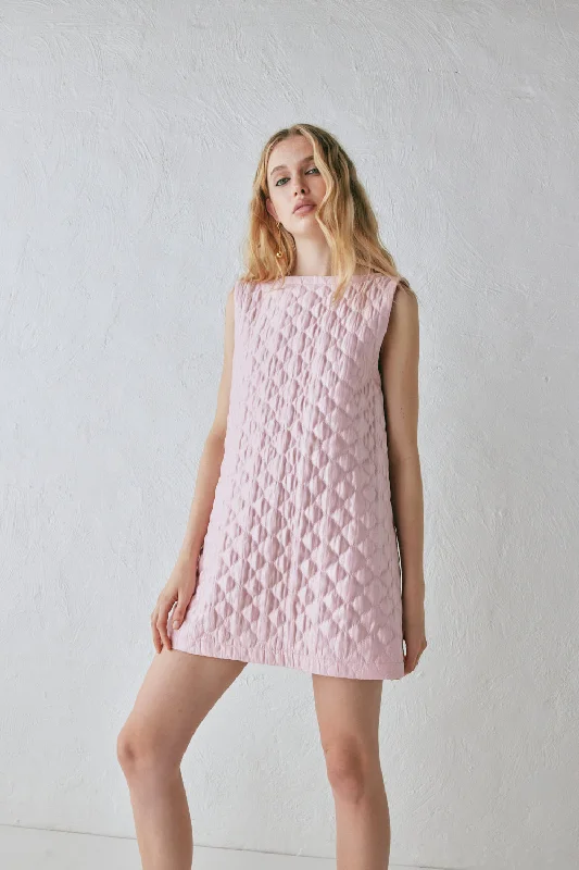 Leo Mini Dress Pink Chic Tropical Mini Dress