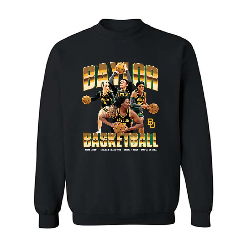 Baylor - NCAA Women's Basketball : Team Collage Crewneck Sweatshirt Hoodie with Reflective Safety Nightwear