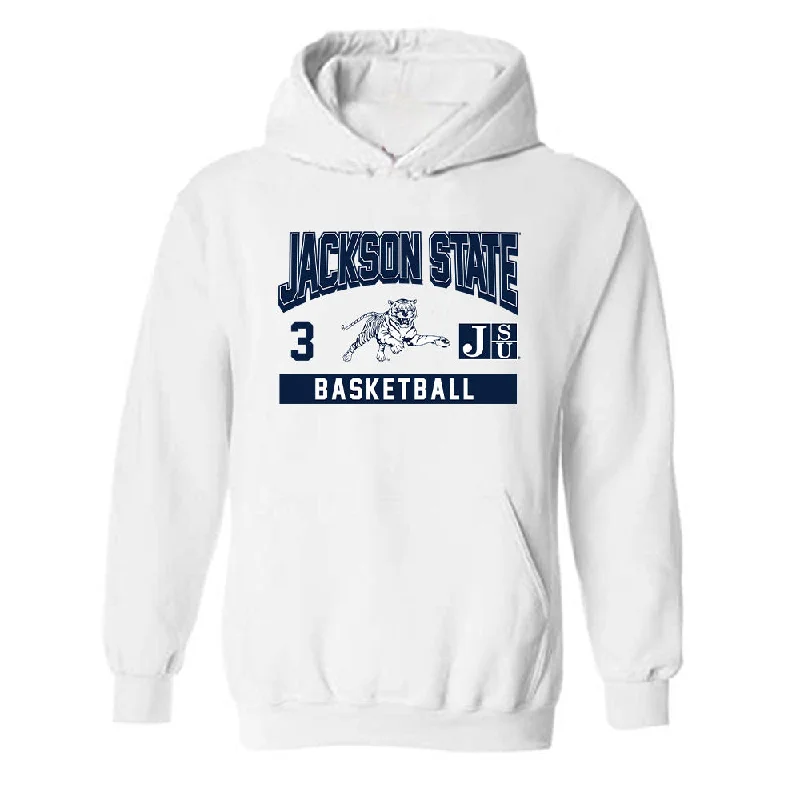 Jackson State - NCAA Women's Basketball : Taleah Dilworth - Classic Fashion Shersey Hooded Sweatshirt Hoodie with Double Zipper Versatile Adjustable