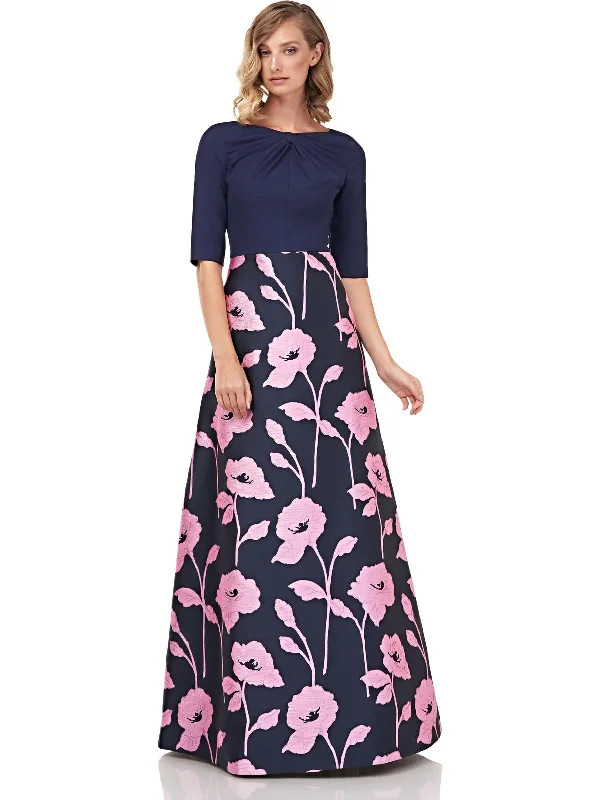 Teresa Womens Floral Maxi Evening Dress Tunics Luxurious high-end