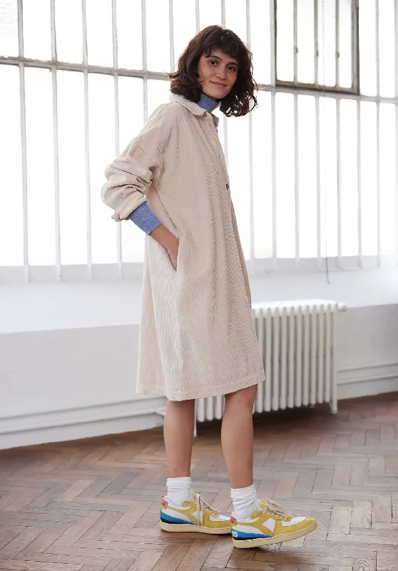 Dress Noon Almond Beige Shift Classic Vintage