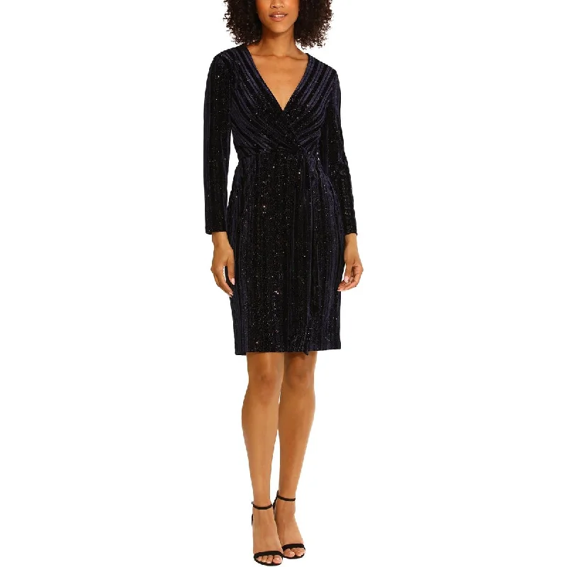 Maggy London Womens Velvet Glitter Cocktail And Party Dress Tunics Occasion special