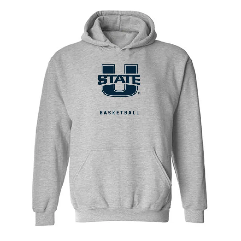 Utah State - NCAA Women's Basketball : Carlie Latta - Hooded Sweatshirt Hoodie with Velcro Closure Adjustable Secure
