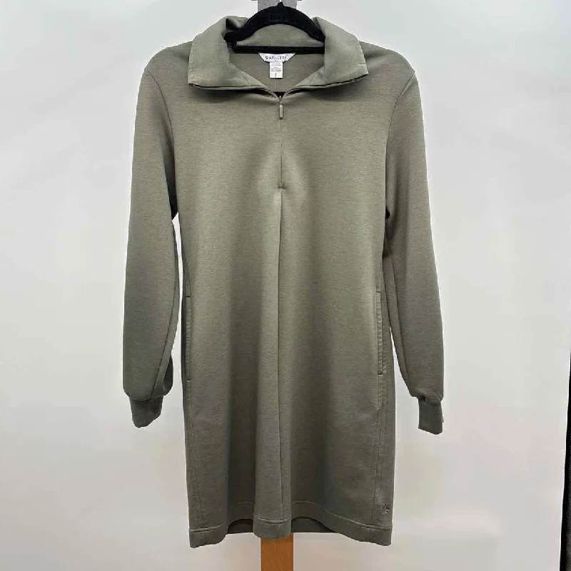 Athleta Women's Size S Green Solid Dress Tunics Recommended stylist