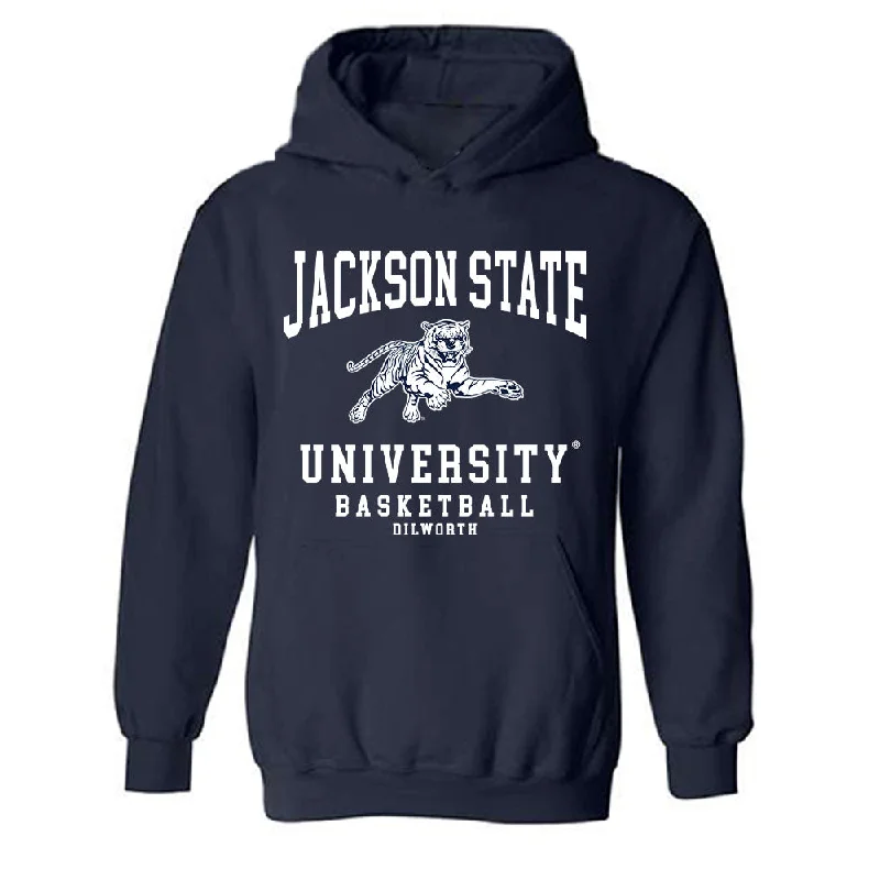 Jackson State - NCAA Women's Basketball : Taleah Dilworth - Hooded Sweatshirt Hoodie with Crew Neck Simple Timeless