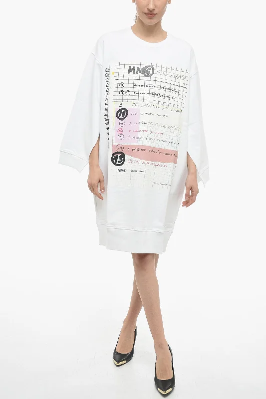 Maison Margiela MM6 OVERSIZED FIT Jersey Dress with Print S Standard size Tunics Spring floral
