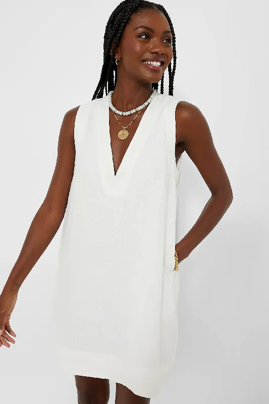 White Linen Melanie Dress Tunics Practical durable