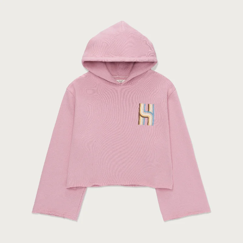 Womens Oversized Hoodie - Pink Hoodie with Hem Elastic Stretchable Comfortable