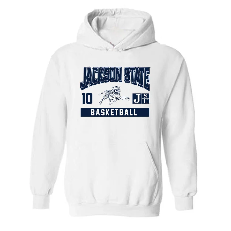 Jackson State - NCAA Women's Basketball : Diaka Berete - Classic Fashion Shersey Hooded Sweatshirt Hoodie with Zipper Placket Modern Functional