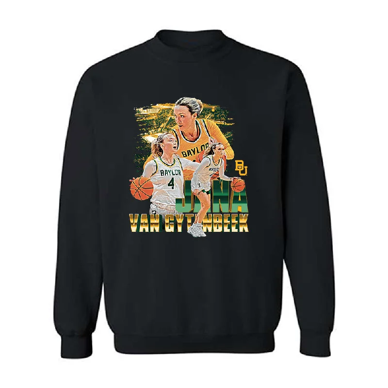 Baylor - NCAA Women's Basketball : Jana Van Gytenbeek - Crewneck Sweatshirt Hoodie with Camouflage Military Edgy