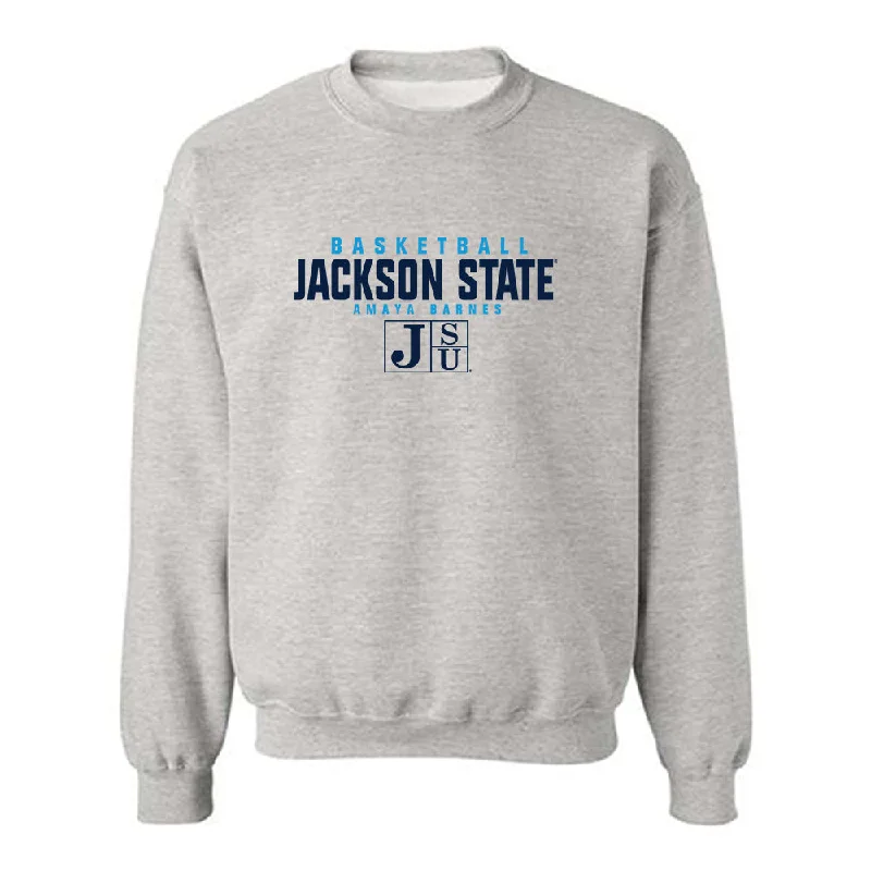 Jackson State - NCAA Women's Basketball : Amaya Barnes - Classic Fashion Shersey Crewneck Sweatshirt Hoodie with Relaxed Fit Easy Casual
