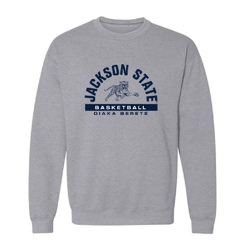 Jackson State - NCAA Women's Basketball : Diaka Berete - Classic Fashion Shersey Crewneck Sweatshirt Hoodie with Toggle Buttons Decorative Unique