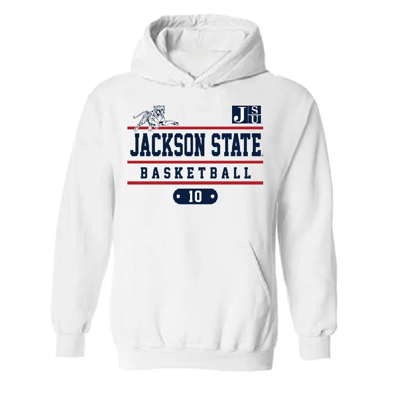 Jackson State - NCAA Women's Basketball : Diaka Berete - Classic Fashion Shersey Hooded Sweatshirt Hoodie with Hem Elastic Stretchable Comfortable
