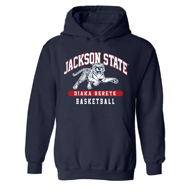 Jackson State - NCAA Women's Basketball : Diaka Berete - Classic Fashion Shersey Hooded Sweatshirt Hoodie with Pocket Utility Practical