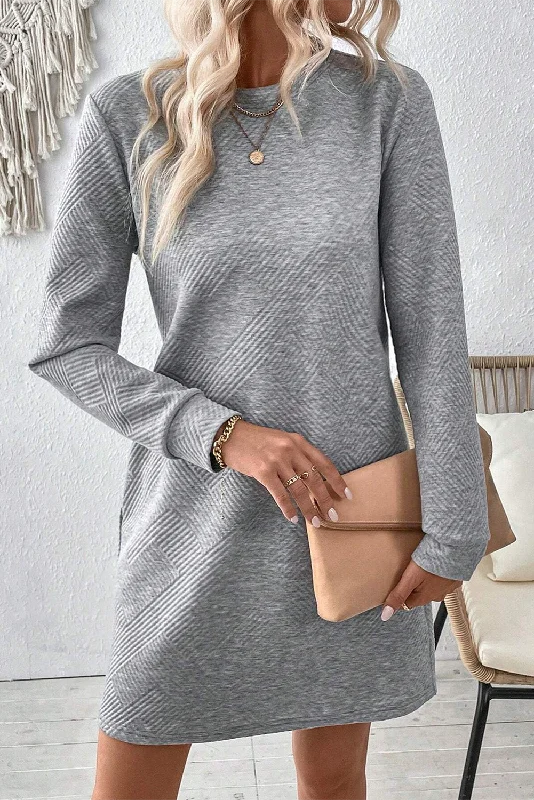 Solid Color Mini Dress Chic Bohemian Mini Dress