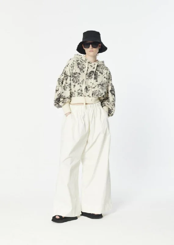 Muse by Another [Archive] Crop Hoodie Hoodie with Lace Feminine Delicate