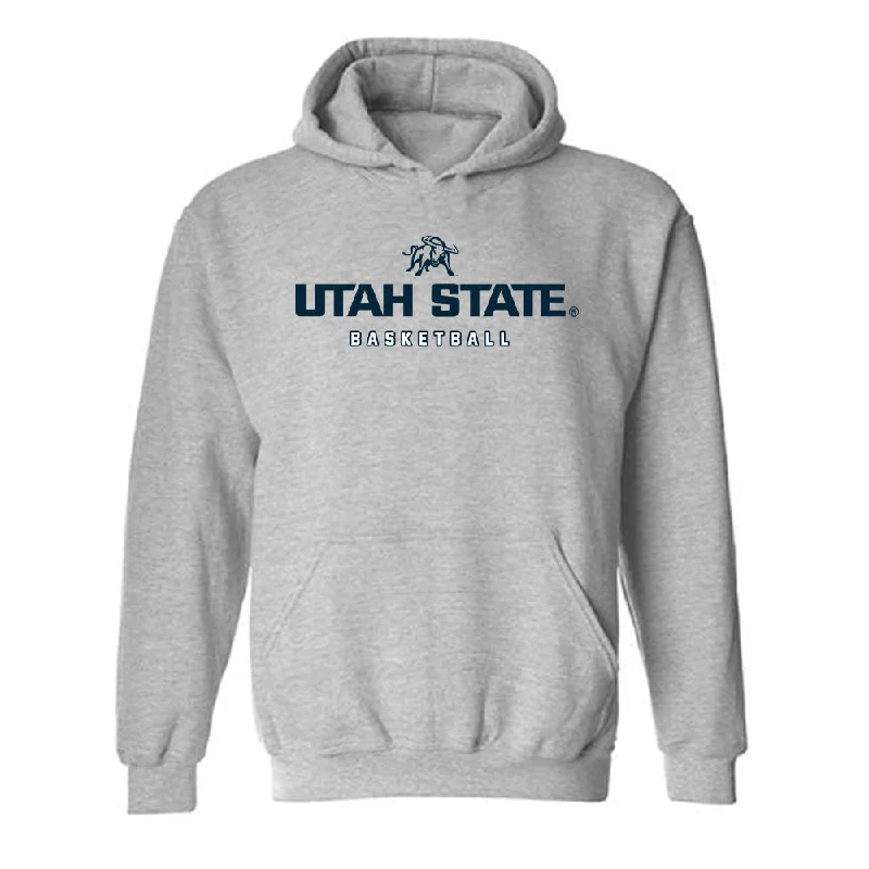 Utah State - NCAA Women's Basketball : Carlie Latta - Hooded Sweatshirt Hoodie with Magnetic Closure Innovative Modern