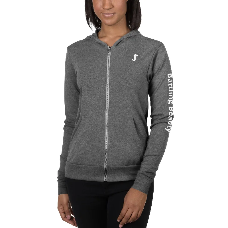 Women's Battling Beauty Lightweight Hoodie Hoodie Crop Top Short Trendy