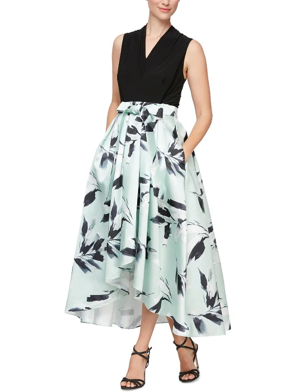 Womens V-Neck Hi-Low Evening Dress Tunics Bestseller popular