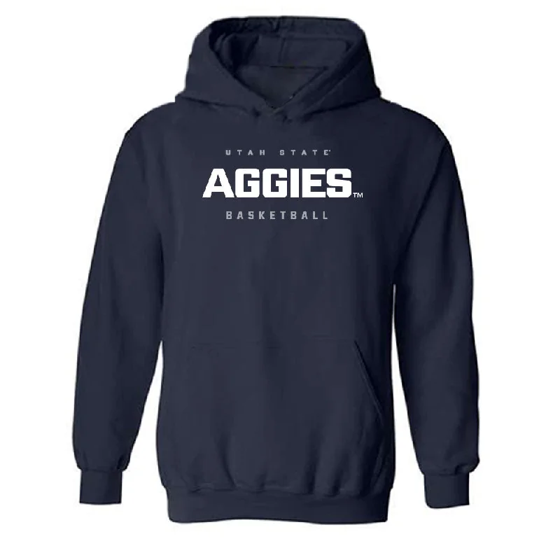 Utah State - NCAA Women's Basketball : Carlie Latta - Hooded Sweatshirt Hoodie with Double Zipper Versatile Adjustable