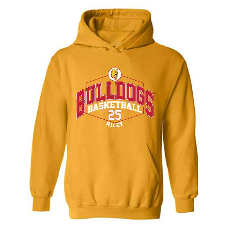 Ferris State - NCAA Women's Basketball : Mia Riley - Classic Fashion Shersey Hooded Sweatshirt Hoodie with Cropped Fit Short Trendy