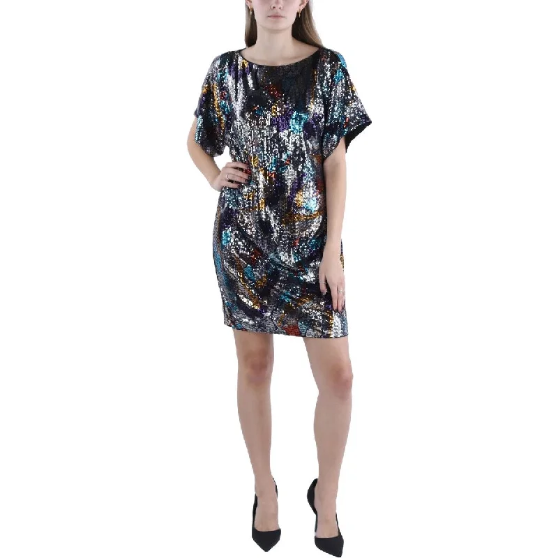 Vince Camuto Womens Sequined Mini Cocktail And Party Dress Tunics Versatile stylish
