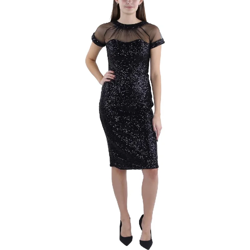 Maggy London Womens Sequined  Cocktail And Party Dress Tunics Fall fleece