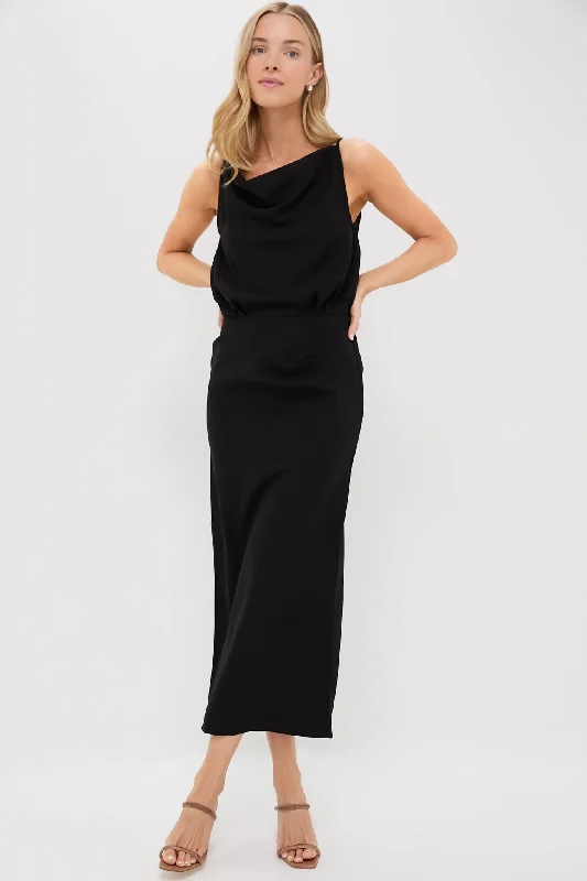 Black Hilda Dress Tunics Luxurious high-end