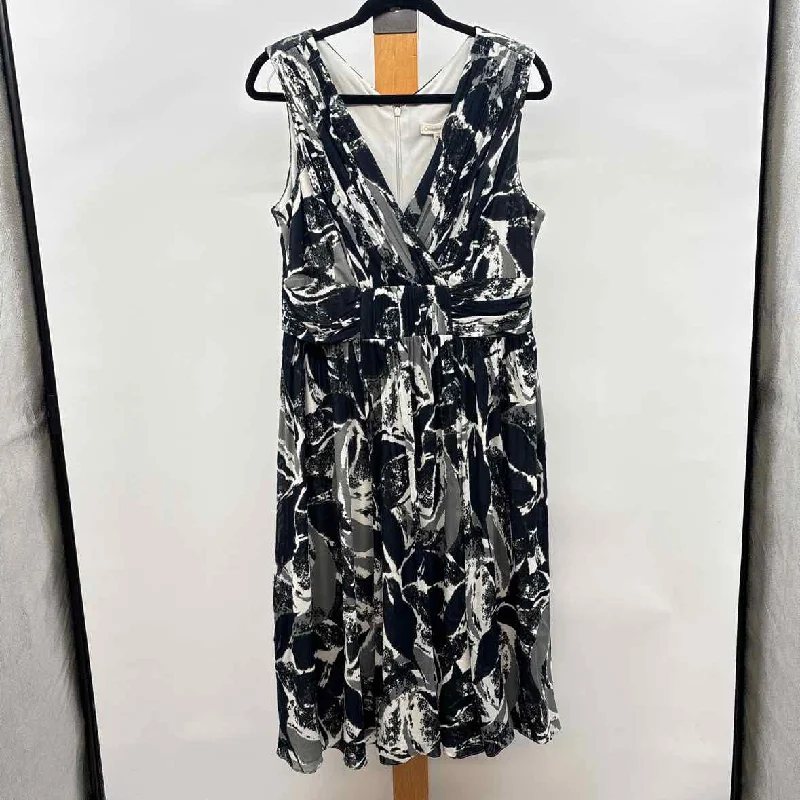 Coldwater Creek Women's Size 14 Black Abstract Dress Tunics Handmade artisanal