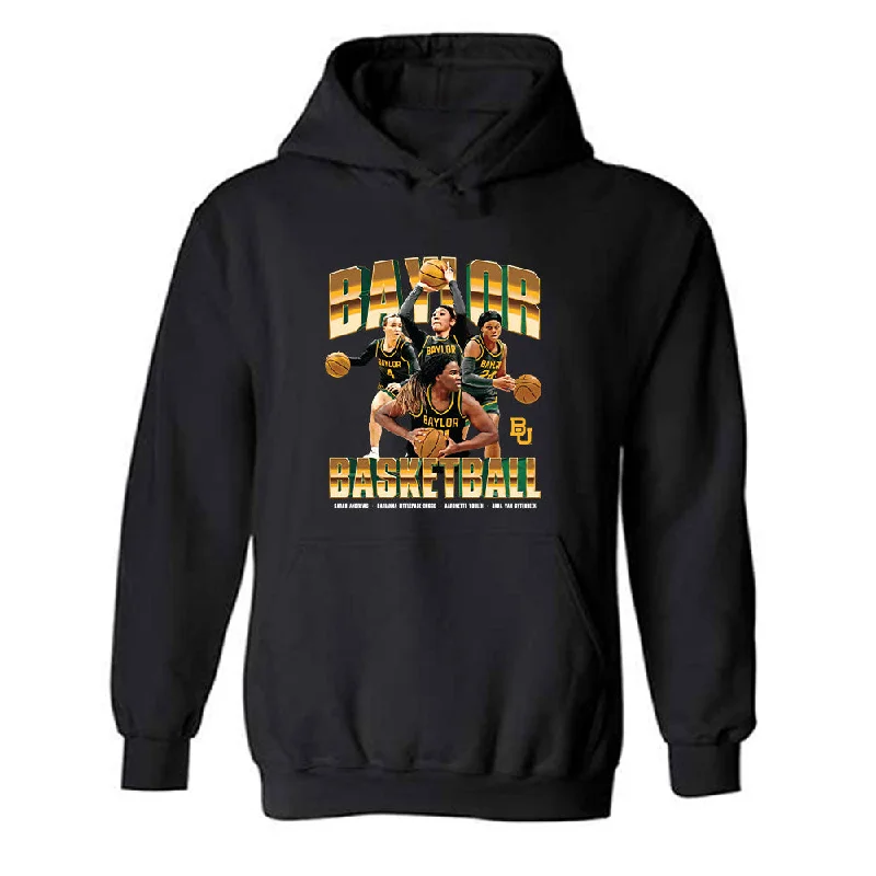 Baylor - NCAA Women's Basketball : Team Collage Hooded Sweatshirt Hoodie with Mesh Breathable Sporty