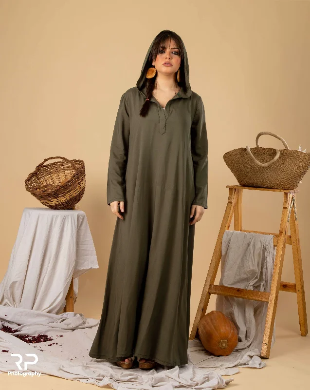Hoodie Abaya Hoodie with Thumb Holes Functional Cozy