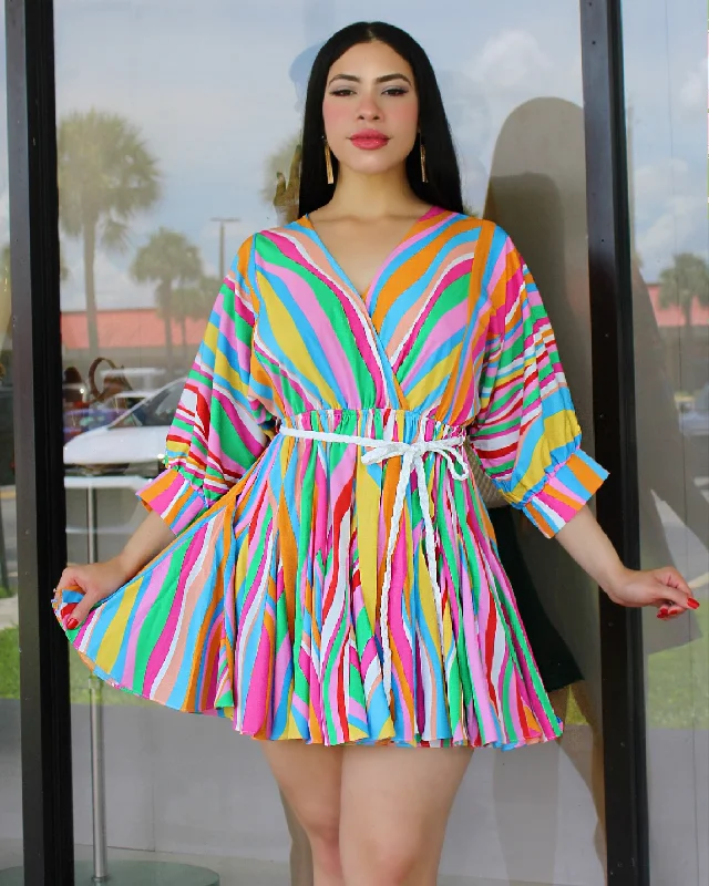 Deserve The Best Stripe Mini Dress Comfortable Polka Dot Mini Dress