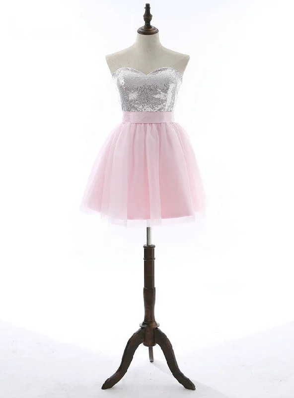 Sequins Mini Dresses for Graduation Cheap Homecoming Dresses Cozy Cotton Mini Dress