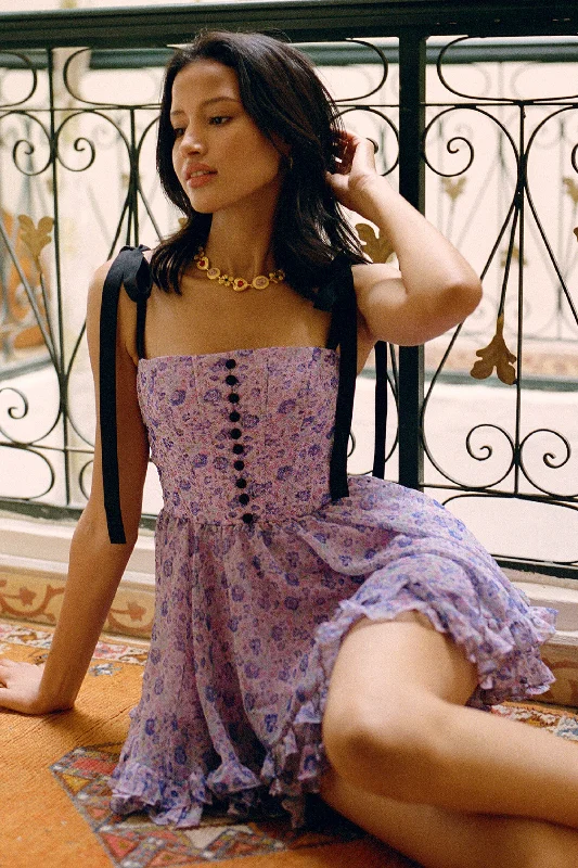 Purplelicious Mini Dress Comfortable One-Shoulder Mini Dress