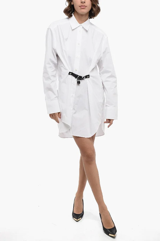 J.W.Anderson Asymmetric Chemisier Dress with Belt Detail Bodycon Club Sequined