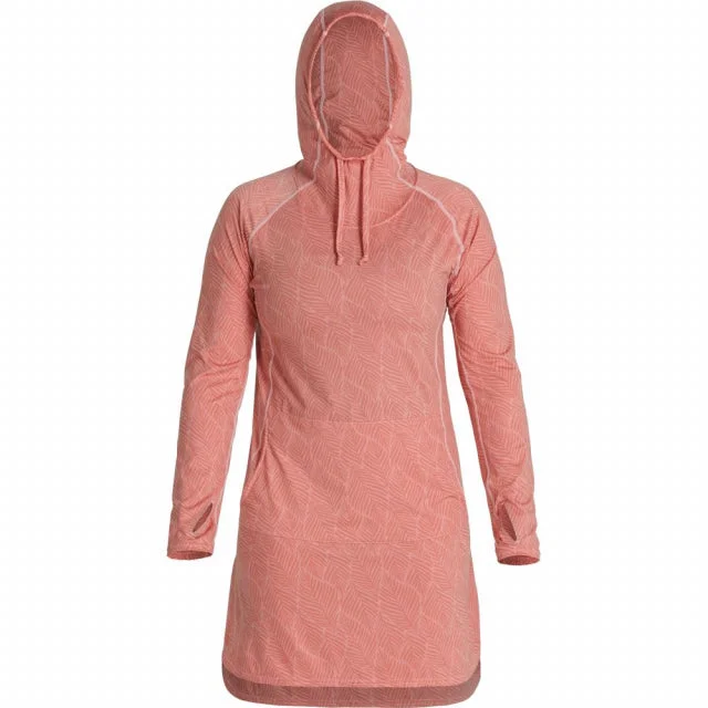 Women's Silkweight Hoodie Dress Hoodie with Toggle Buttons Decorative Unique