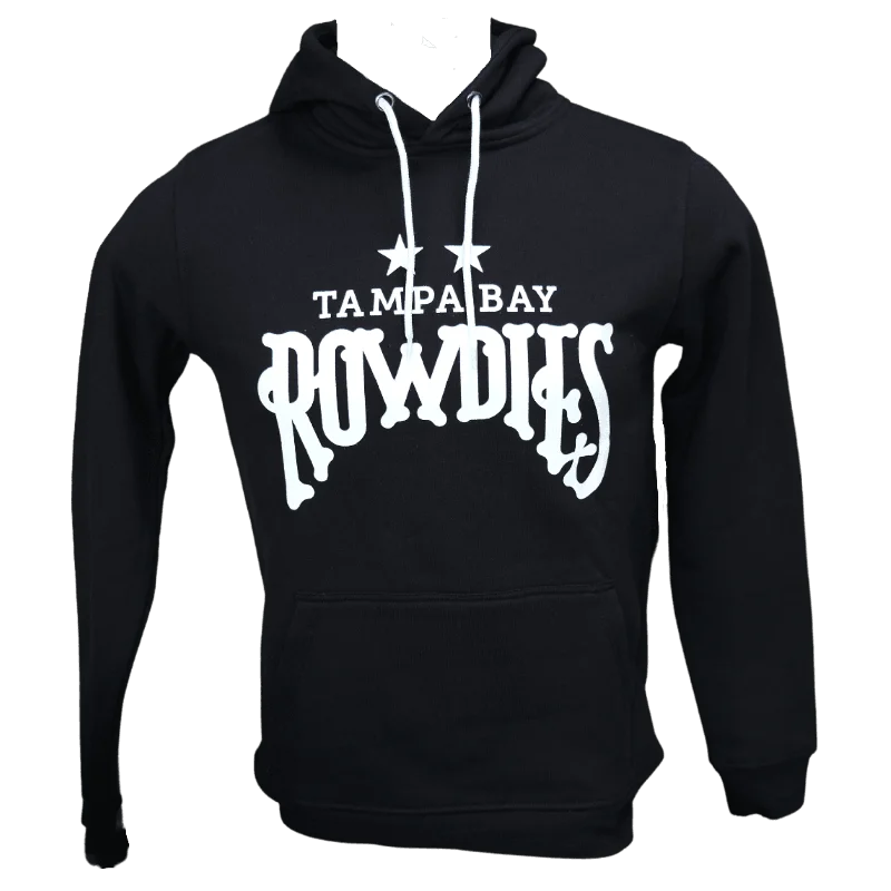 Rowdies SDS Black Two Star Hoodie Hoodie with Hem Detail Decorative Unique