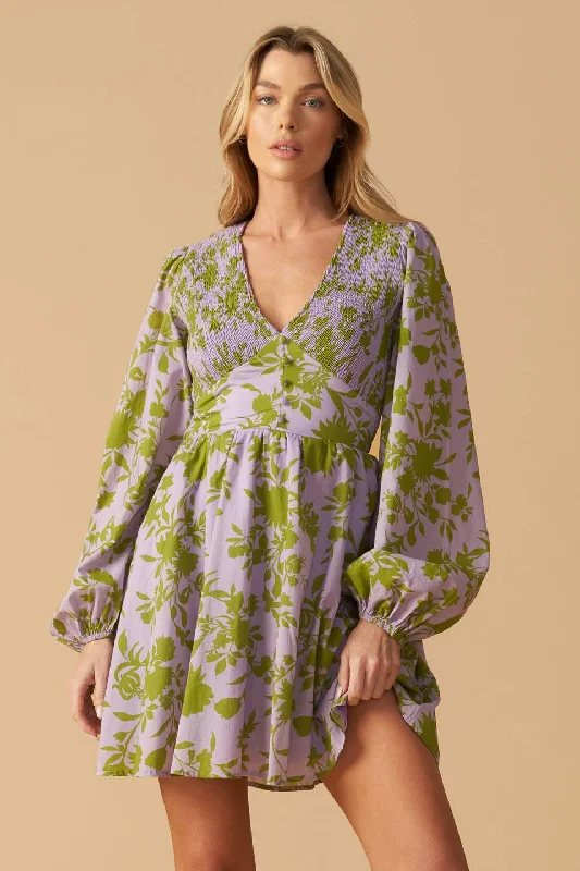 WINGS OF A DREAM WOVEN MINI DRESS Cozy A-Line Mini Dress